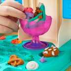 Play-Doh Rainbow Swirl Ice Cream Playset with 7 Pretend Play Kitchen Accessories, Arts and Crafts Toys for 3 Year Old Girls and Boys and Up