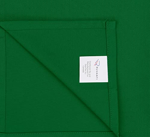 Ruvanti Cloth Napkins Set of 12, 18x18 Inches Napkins Cloth Washable, Soft, Durable, Absorbent, Cotton Blend. Table Dinner Napkins Cloth for Hotel, Christmas Parties, Restaurant, Wedding - Dark Green
