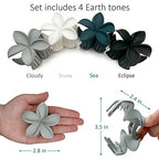 Flower Hair Clips for Women 2.8 Inch for Thick Thin Curly Hair Accessories, Cute Girl Gifts, Strong Hold, Decorative Matte Colors