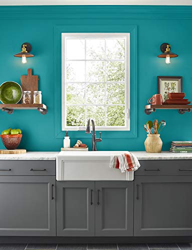 KILZ TRIBUTE Paint & Primer, Interior, Color Sample, True Teal, 8 Ounces
