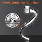 Stainless Steel Spiral Dough Hook Replacement for KitchenAid 4.5-5 Qt. Tilt-Head Stand Mixers.Accessories Compatible for Kitchen Aid K45, K45SS, KN15E1X, KSM75, KSM85PS, KSM88PSQ, KSM90 etc.