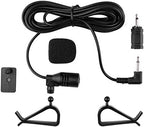 weishan 3.5mm Car Microphone 16ft External Assembly Mic Replacement for Boss JVC Sony Pioneer Vehicle Head Unit Enabled Stereo Radio CD GPS DVD with 2.5mm Adapter