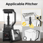 Blender Lid Replacement Compatible with Ninja BL660 BL770 Series, 72 OZ Models New Model Pitcher Blender Top Lid Cover Part with Rim Extension Blenders Accessories