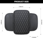 Ouzorp Car Center Console Cover, Upgraded Microfiber Leather Car Arm Rest Cover with 2 Storage Bags, Universal Armrest Cover for Car Storage Box Car Interior Accessories Protector for Most Vehicle