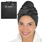 Microfiber Hair Towel Wrap for Women - Gift and Travel - Smooth like Silk - Curly, Wavy, Straight Hair Girls - Plopping Essential - Anti-Frizz, Fast Drying, Works Better than a T-Shirt