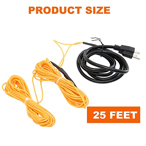 ANSIKE Soil Heating Cable 25 Ft Electric Soil Warming Cable Greenhouse Plant Soil Heater Cable Keep Soil Warm for Soil, Garden, Cold Frame