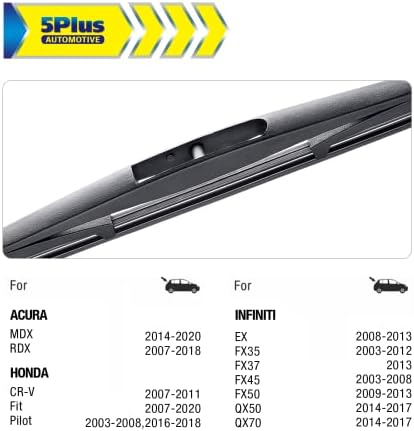 5 PLUS® 14 Inch Rear Wiper Blade Replacement for Subaru Forester 2022-2006 Ascent 2022-2019 Impreza 2011-2004 Outback 19-05 Tribeca 14-06/Honda CRV 11-07 Fit 20-07 BACK Windshield Wiper(14B/H354)