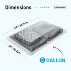 Clearware 50 Large Plastic Bags With Zipper Top - 5 Gallon Bags 18" x 24", Extra Large Storage Bags for Clothes, Travel, Moving, Large Reusable freezer bags, BPA-Free, 2-mil Thick Clear Plastic Bags