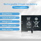 PK03XL HSTNN-DB6S TPN-Q157 789116-005 788237-2C1 Laptop Battery Replacement for HP Spectre Pro X360 G1 G2 Spectre 13-4000 13-4100 13-4200 13-4000nf 13-4006tu 13-4103dx 13-4003dx Series (11.4V 56Wh)