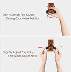 SNIGJAT Guitar Wall Hanger, 2 Pack Guitar Wall Mount, Guitar Hanger Wall Holder Stand for Acoustic Guitar, Hardwood Guitar Wall Hangers for Bass, Banjo, Mandolin, Musical Instruments Accessories