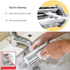 Pasta Roller, Pasta Maker Attachment Compatible with KitchenAid Stand Mixer, 8 Thickness Adjustable Pasta Roller, Stainless Steel Pasta Maker Replacement, Medium, Silver