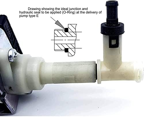 MacMaxe ULKA Model E Type EP5FM - Replacement Pump Compatible with Breville Espresso Machine - Solenoid Vibratory Water Pump with 2 O-Ring Seals - 15 Bar Max Pressure, 2/1 Min. On/Off, 120V, 60Hz, 46W