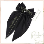 MRJ 6 Pcs Silky Satin Hair Bows Big Hair Ribbons for Women Large Hair Clips for Girls Hair Accessories Barrettes Metal Clips Bowknot Aesthetic