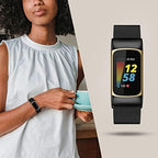JKD Compatible with Fitbit Charge 6/Charge 5 Bands, Adjustable Stainless Steel Metal Mesh Loop Replacement Straps for Women & Men, Advanced Activity & Fitness Trackers
