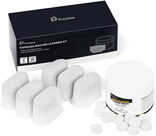 Espresso Machine Cleaning Tablets and Filters for Breville Espresso Machines (40 Tablets + 6 Filters) - 1.5 Gram Cleaning Tablets & Replacement Water Filter - Espresso Cleaner Accessories
