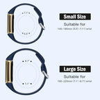 Maledan Compatible with Fitbit Charge 6 Bands/Fitbit Charge 5 Bands for Women Men, Soft Silicone Sport Band Wrist Strap for Charge 5 and Charge 6 Watch Replacement Wristbands, Black/Blue/Gray, Large