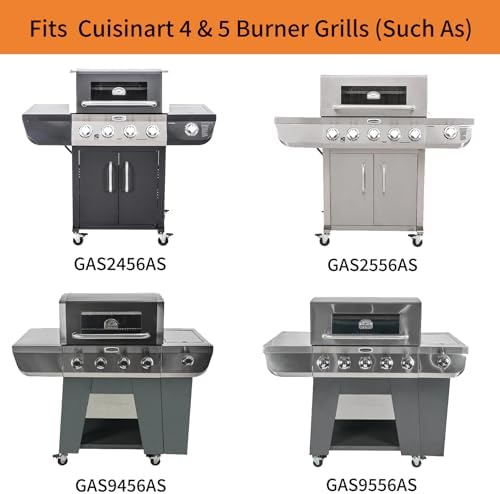 Grill Heat Tent Replacement Parts for Cuisinart GAS9556AS GAS2556AS 5 Burner Heat Plate Shield Grill Parts for Cuisinart GAS9456AS GAS2456AS GAS1456ASO GAS1456BSO GAS2420AS, 5 Pack