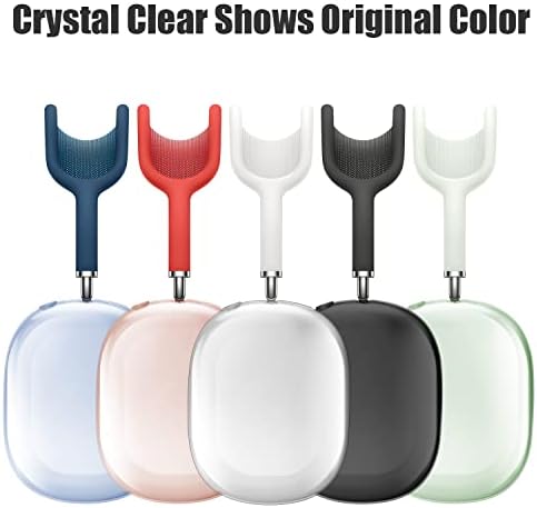 VICHYIE Case Cover for AirPods Max, Clear Soft TPU Case Anti-Scratch, Transparent Accessories Protector Cover for Airpods Max Headphones (Clear)
