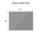Tempered Glass Floor Mat for Office Chair, 36" x 46" Heavy Duty Hard Office Chair Mat, for Carpeted or Hard Floor, with 4 Anti-Slip Pads, Grey