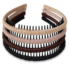 STHUAHE4PC Multicolor Protection Resin Teeth Comb Hair Hoop Hairband Headband Hair Accessories by Beauty hair (Beautiful)