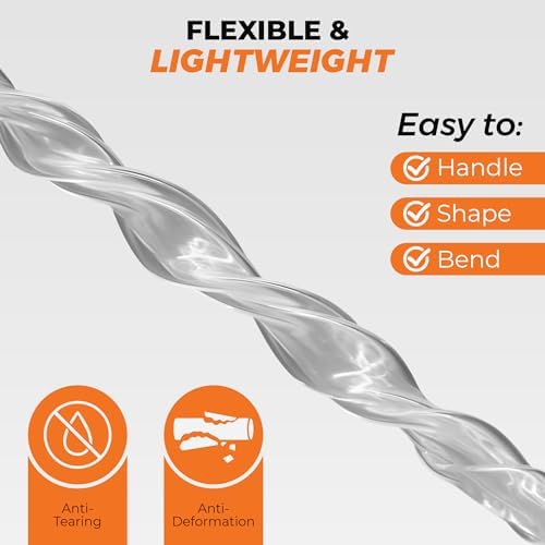 Clear Vinyl Plastic Tubing - Food-Grade & Flexible PVC Tube for Beer Line, Kegerator Accessories, Wine, Aquarium & Water Hose, Fuel Line, Drip Irrigation & More, 5/16" ID 7/16" OD, 50 Ft