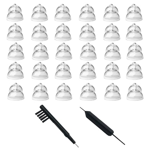 MiniFit Power Domes for Oticon Hearing Aids, 10mm Replacement Domes for Oticon Mini RITE Hearing Aids with Cleaning Brush Tools Kit and Carry Case (10mm)