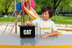 CAT Construction Toys, Store N Go Construction Playset with Travel Case, Ages 3+, 2 Little Machines Vehicles & Assortment of Construction Site Accessories, Quality, Durable & Realistic