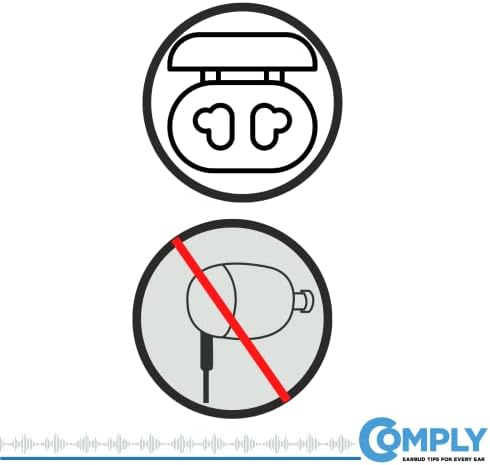 Comply TW-200-C | Memory Foam Replacement Earbud Tips for Anker Soundcore, Sennheiser, JBL, SoundPEATS & More | Ultimate Comfort, Secure Fit, Superior Noise Isolation | Black, Medium (3 Pairs)