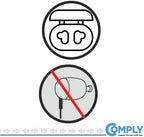 Comply TW-200-C | Memory Foam Replacement Earbud Tips for Anker Soundcore, Sennheiser, JBL, SoundPEATS & More | Ultimate Comfort, Secure Fit, Superior Noise Isolation | Black, Medium (3 Pairs)