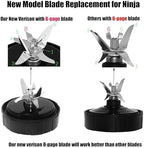2 Packs Blender Replacement Parts for Ninja, 7 Fins Ninja Blender Blade Compatible with Nutri Ninja Foodi Power Blender SS101 SS151 SS351 SS401 SS300 CO351B CO101B, Ninja Blender Blade Replacement