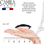 Camila Paris CP2437 French Hair Barrettes for Women Thick Hair, Hair Clip Black, Strong Hold Grip Barrette Hair Clips for Women, No Slip Styling Hair Accessories for Women, Made in France