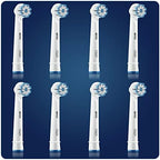 Oral-B Sensitive Clean Replacement Brush Heads x 8 Original Refill for Electric Toothbrush, White, 200 gram