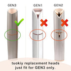 Replacement Heads Generation 3 for Flawless Facial Hair Remover Gen 3, Double Ring Replacement Blades for Flawless Gen 3 Device Only