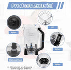 Replacement Pitcher 72 oz XL Compatible with Ninja Blender (New Model) BL610, 72oz Crushing Pitchers Replacement for Ninja BL710WM BL710WMC CO610B CO650B CT610