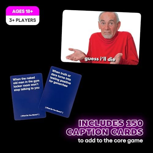 WHAT DO YOU MEME? After Hours by Relatable, The Explicit Expansion Pack for Game Night, Board Games, Adult Games, and Party Games, Includes 150 Caption Cards to Play with Full-Sized Game