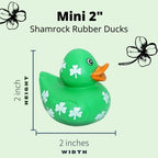 4E's Novelty 24 Pack St Patricks Day Rubber Ducks - 2 inch Shmrock Rubber Duckies Bulk - Saint Pattys Day Irish Gifts for Adults Kids Party Favors Accessories, Jeep Ducking