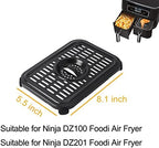 Air Fryer Crisper Plate for Ninja Foodi DZ201,2 Pcs Replacement Grill Pan for Ninja DZ100,Air Fryer Replacement Parts and Accessories