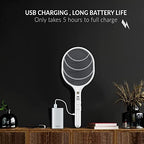 Himalayan Glow Bug Zapper, Electric Fly Swatter Rechargeable Racket, Mosquito Repellent 3,000 Volt, USB Charging Cable Best Use for Indoor & Outdoor - 2 PCS