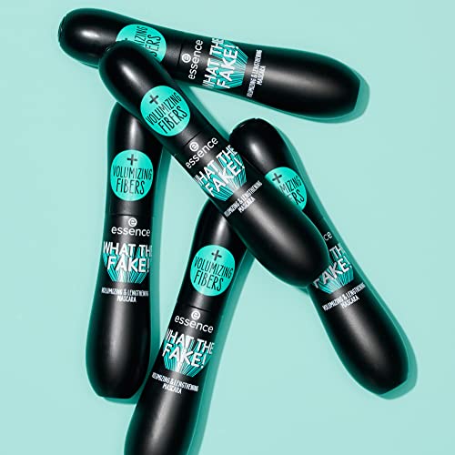 essence | What the Fake! Volumizing & Lengthening Fiber Mascara | Paraben Free | Cruelty Free (Pack of 3)