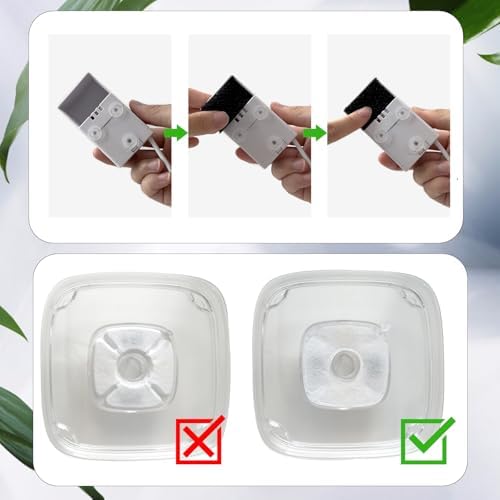 16Pcs Pet Fountain Filters Replacement Compatible with 95Oz/2.8L Dog Water Fountain, Cat Water Fountain Filters(8 Carbon Filters+8 Sponge Filters)