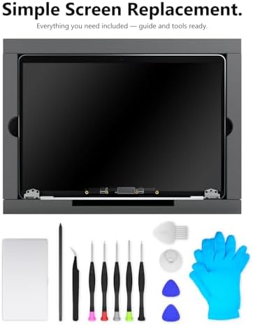 LHM A1989 A2159 A2289 A2251 Screen Replacement for MacBook Pro 13.3" 2018-2019-2020 Year Retina (EMC 3358 3214 3301 3348 3456) 2560x1600 Full LCD Screen Display Assembly with Fix Kit (A1989-Silver)