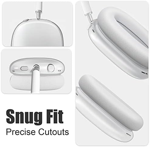 VICHYIE Case Cover for AirPods Max, Clear Soft TPU Case Anti-Scratch, Transparent Accessories Protector Cover for Airpods Max Headphones (Clear)