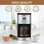 14-Cup Glass Coffee Pot Replacement Compatible with Cuisinart Coffee Maker Models - DCC-3200, DCC-2200, DCC-2600, DCC-2800, CBC-7000PCFR, DCC-2200RC