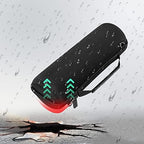 co2CREA Hard Travel Case Replacement for JBL Flip 7 Flip 6 FLIP 5 Waterproof Portable Bluetooth Speaker (Black Case + Inside Blue)