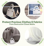 BugMD Clothes Moth Boss Traps (6 Count, White) - Sticky Glue Bug Repellent Pheromone Attractor for Closets Wardrobes Cabinet Drawers, Moth Balls for Closet, Moth Traps with No Harsh Chemicals