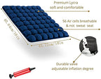 SUNFICON Air Seat Cushion Inflatable Seat Cushion Portable Car Seat Office Chair Wheelchair Pad Anti Bedsore Orthopedics Pain Pressure Relief Cushion Camping Seat Mat w Pump 18 ''x 16'' x1'' Blue