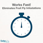 Safer Brand Home SH500SR Indoor Fruit Fly Trap – Ready-to-Use, Non-Staining, No synthetic Insecticides – 2 Traps, Blue