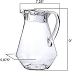 Amazing Abby - Sparkly - Plastic Pitcher (64 oz, 2 Quart), Clear Water Pitcher with Lid, Fridge Jug, BPA-Free, Shatter-Proof, Great for Iced Tea, Sangria, Lemonade, Juice, Milk, and More