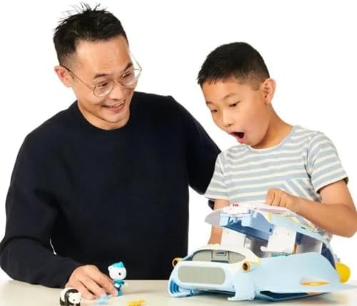 Octonauts Above & Beyond | Octoray Transforming Playset | 7 Pieces | 25+ Lights and Sounds, Multicolor, includes Figure, Playset, 3 Accessories, 3 AAA Batteries
