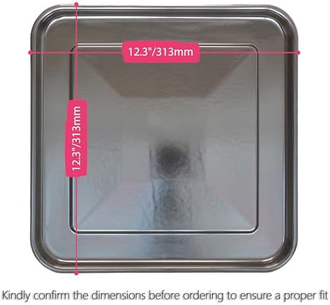 12.3" x 12.3" Square Baking Pan, Non-Stick Cookie Sheet for Ninja Foodi Air Fry Oven, 12" Premium Series Enamel Baking Tray for Toaster Oven, Replacement Liner